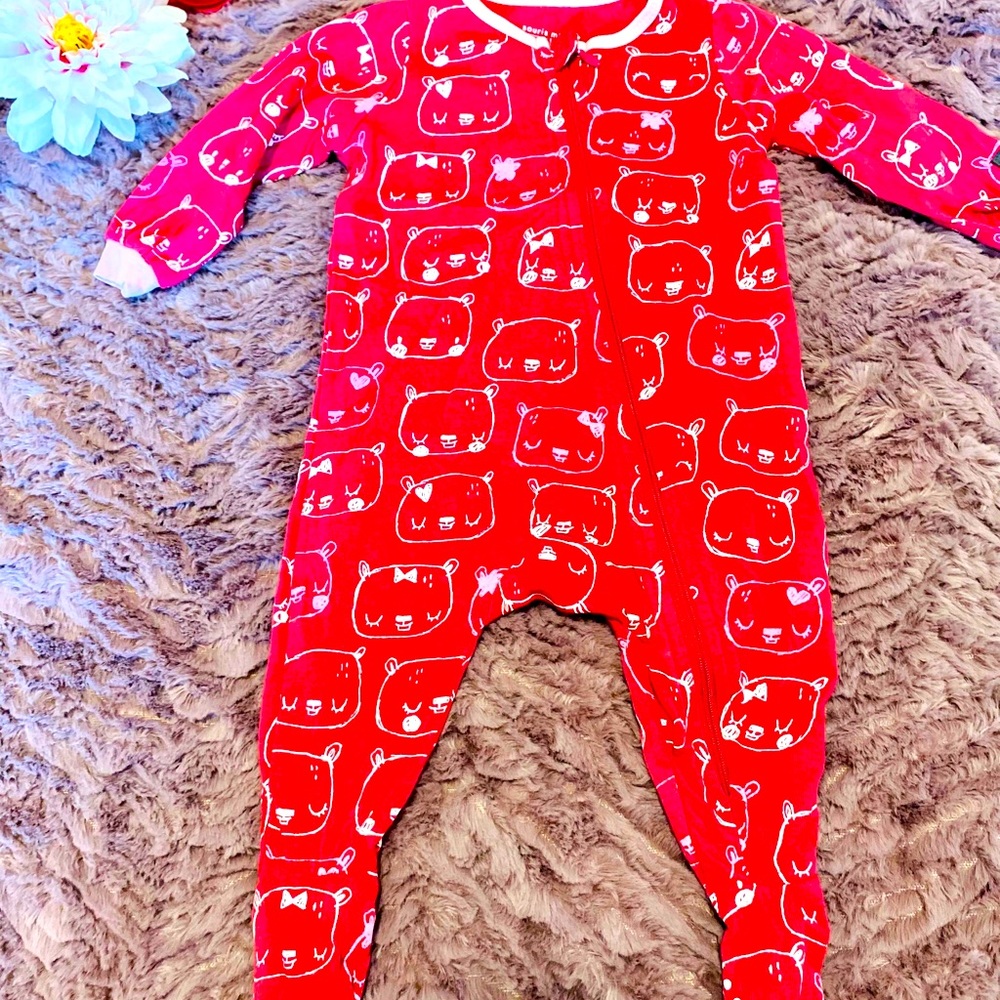 •Souris Mini 3-6 months zip up footies